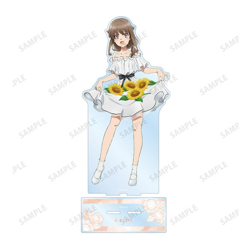『青春ブタ野郎はバニーガール先輩の夢を見ない』描き下ろしイラスト 梓川かえで ひまわりと白いワンピースver. 特大アクリルスタンド【202509再販】